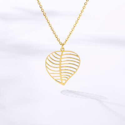 

Fashion Minimalist Leaf Necklace For Women Men Plant Jewelry Leaves Pendant Clavicle Chain For Women Jewelry Gift Collier