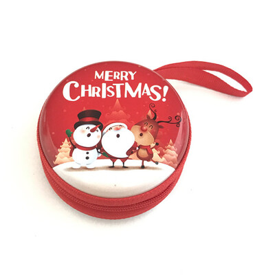 

Toponeto Merry Christmas Gift Metal Coin Purse Santa Claus Prints Women Coin Case Gift