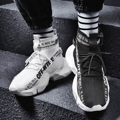 

2019 new large size mens shoes high to help socks shoes casual roar Tianzun sports aj1 basketball shoes fashion tide shoes