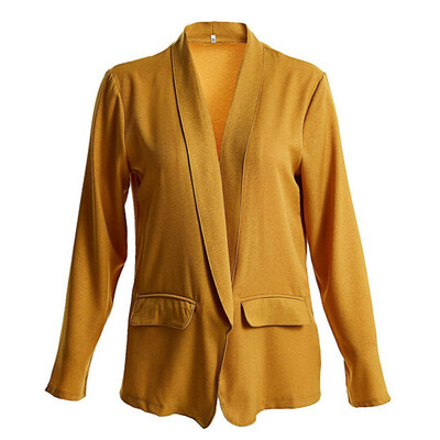 

Fashion Long Sleeve Business Blazer Coat Solid Color Slim Blazer Women Autumn Jacket Female Work Office Lady Blazer Feminino