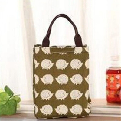 

Hot Animal Printed Insulated Cotton Cooler Picnic Lunch Bag Thermal Food Tote P