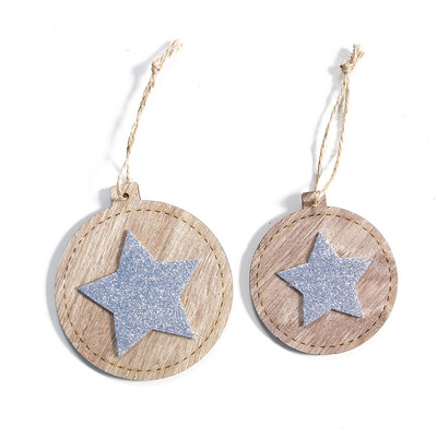 

zhongjiany Wooden Christmas Decoration Tree Hanging Pendant Home Party Xmas Ornament