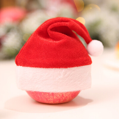 

〖Follure〗1Pc Mini Christmas Apple Wine Bottle Caps Santa Claus Hat Table Home Xmas Gift