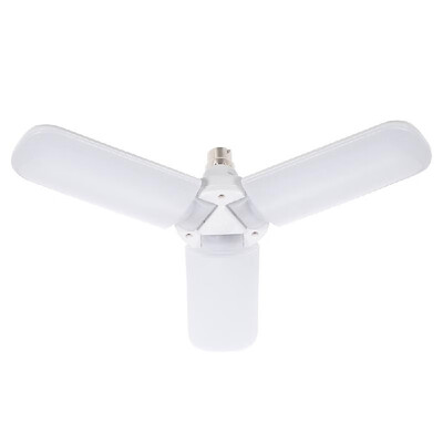 

B22 45W LED Folding Light Wide Voltage 85-265V Three-leaf Fan Blade Bulb Angle Adjustable Light Garage Emergency Lamp cold white