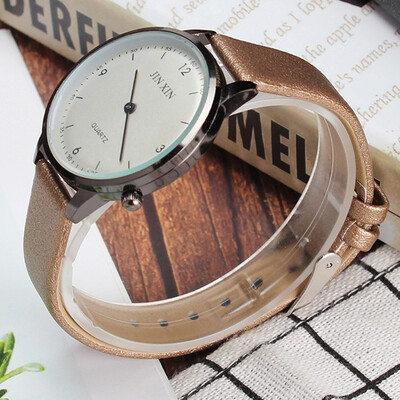 

Gobestart Unisex Simple Business Fashion Leather Quartz Wrist Watch