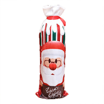 

〖Follure〗Red Wine Bottle Cover Bags Snowman Santa Claus Christmas Decoration Xmas