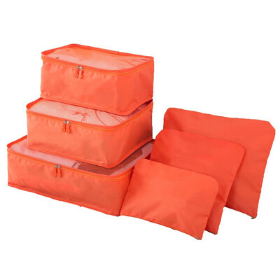 

6pcsset Lightweight Luggage Travel Bags Men&Women Packing Cubes Organizer Compression Pouches Fashion Double Zipper Waterpro