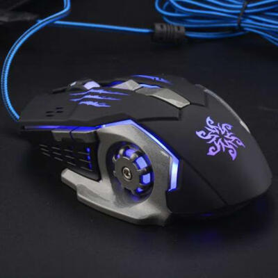 

Ergonomic Optical Wired Gaming Mouse LED Luminous 6 Keys Program Mice COOL Iron Base For Dota 2 LOL Gamer For PC Laptop