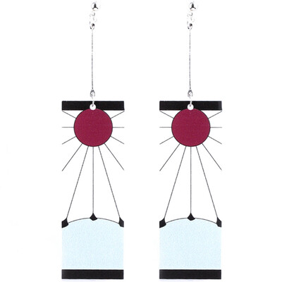 

1 Pair Demon Slayer Kimetsu no Yaiba Earrings Kamado Tanjirou Earrings Accessories Cosplay for Halloween Style 03