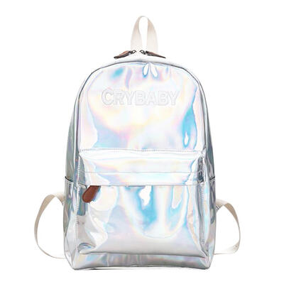 

Street Preppy MenWomen Backpack Hologram Laser Boy Girl Shoulder Schoolbag