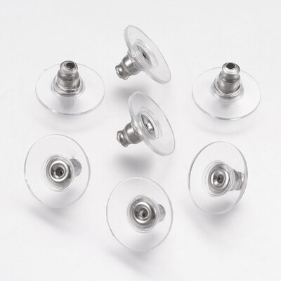 

316 Stainless Steel Ear Nuts with Plastic Stainless Steel Color 6x11mm Hole 05mm&1mm