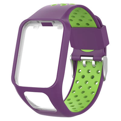 

Breathable Smart Watchband Two-tone Silicone Strap for TomTom 2 3 Series