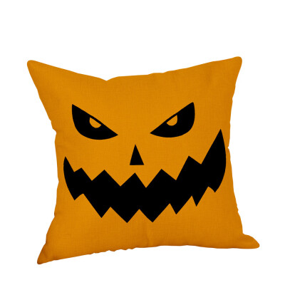 

〖Follure〗Halloween Pillow Cases Linen Sofa Pumpkin ghosts Cushion Cover Home Decor