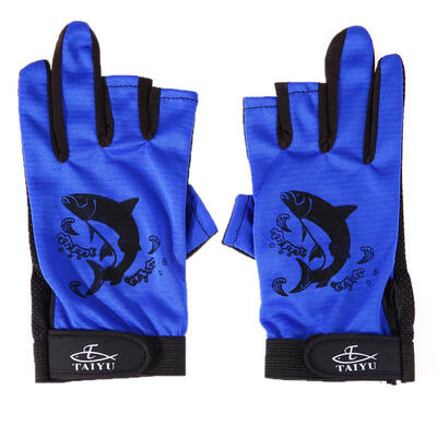 

1Pair Sport Fishing Gloves 3 Half-Finger Breathable Anti-Slip Glove