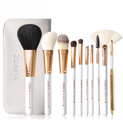 

Toponeto New 10 pcs Makeup Brush Set tools Make-up Toiletry Kit Wool Make Up Brush Set