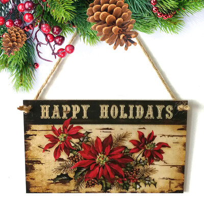 

Toponeto Christmas Indoor And Outdoor Wood Hanging Door Decorations&Wall Signs Haunte