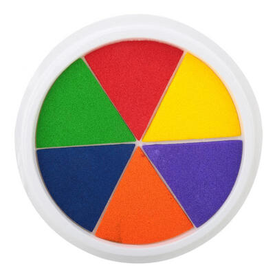 

Greensen Colorful Kids Education Drawing Toy DIY Round Ink Pad Washable Finger Painting Pigment
