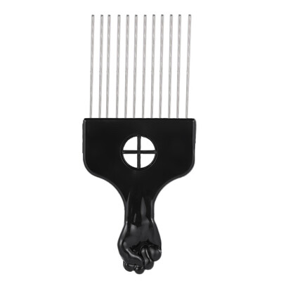 

Metal Afro Comb African American Pick Comb Hair Brush Hairdressing Styling Tool Black Fist