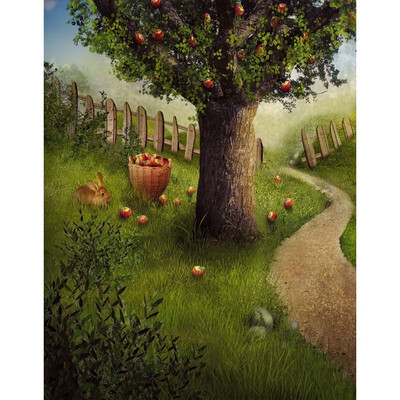 

Pumpkin on the tree Photo Backdrop 57FT Vinyl Fabric Cloth Digital Printing Background s-2178