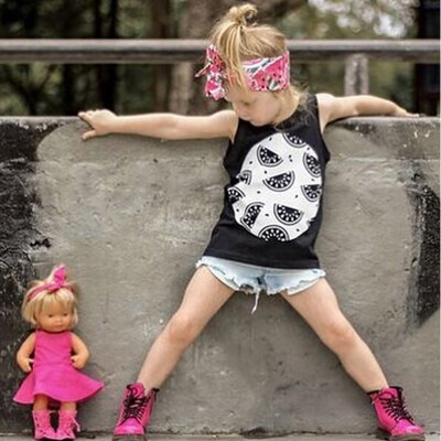 

Toddler Kids Baby Boys Girls Sleeveless Print Tops Vest T-Shirt Casual Clothes