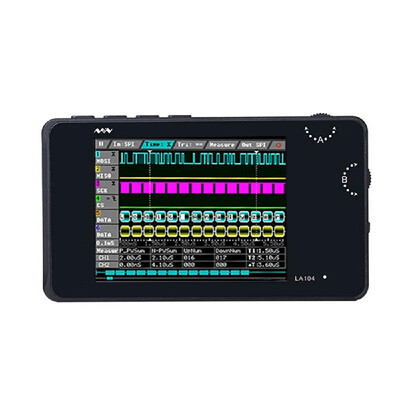 

Portable Digital Logic Analyzer LA104 USB Mini 4 Channels 100MHz Max Sampling Rate Built in 8MB Flash Storage 28 Inch Oscilloscop