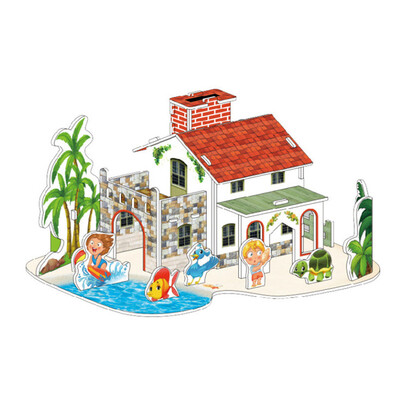 

Gotoamei Paper Board Puzzle Early Learning Construction Assemble Children Home Decoration