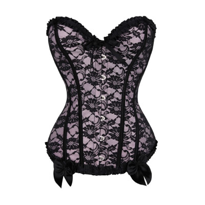 

〖Follure〗Women Underbust Lace Bow Bandage Waist Trainer Corsets Shapewear Body Shaper