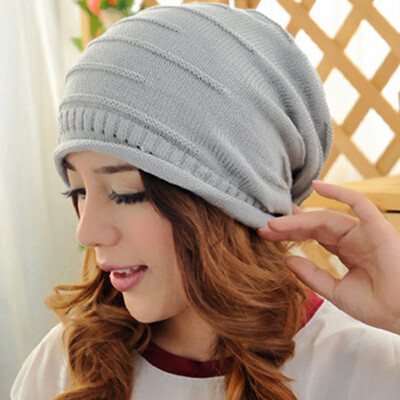

Fold Fashion Hip-hop Cap Autumn Winter Warm knitted Beanie Hat