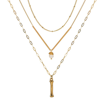 

Cute Natural Pearl Initial Necklace Personalized Letter Necklace Name Jewelry For Women Accessories Gold color Girlfriend Gift