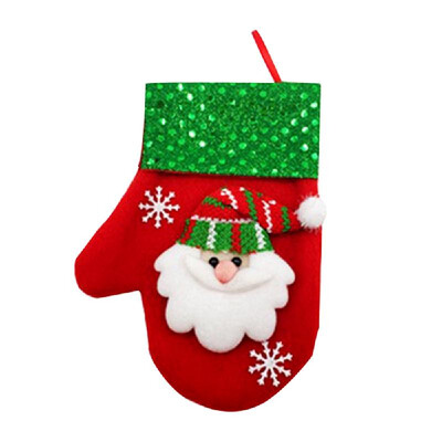 

Christmas Candy Bag Cutlery Bag Glove Shape for Christmas Party Dining Table Decoration