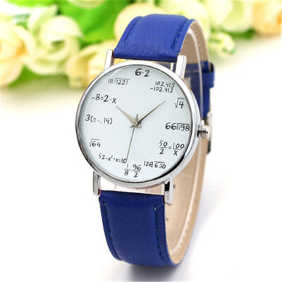 

Mathematical formula root number belt watch popular quartz watch student watch custom