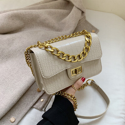 

Senior chain diagonal bag women 2019 new tide Korean stone shoulder bag simple temperament small square bag