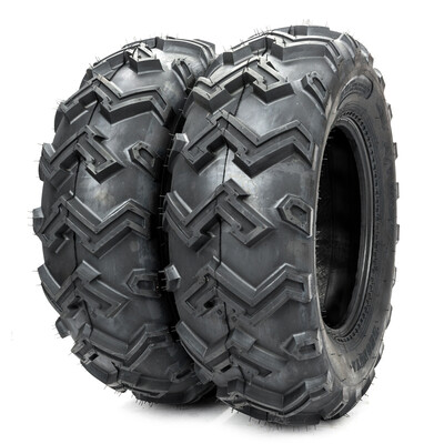 

Ktaxon 2pcs ATVUTV Tires of 25x8-12 Front 6 Ply Rated TL Black Sidewall Rubber