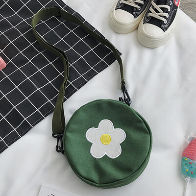 

Tailored Women Fashion Flower Canvas Solid Coin Purse Shoulder Tote Handbag Casual Bag