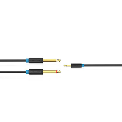 

VENTION 35mm to Dual 65mm Audio Cable 35mm Male AUX to 635mm Splitter with Left&Right Soundtrack Switch for Phone Amplifie