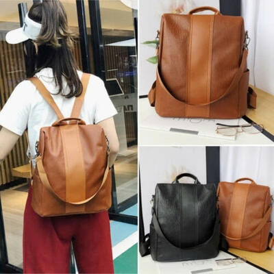 

New Women&39s PU Leather Satchel Shoulder Backpack School Rucksack Bags Travel Lot