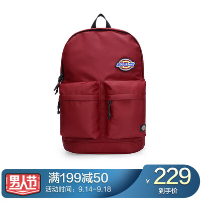 

Dickies trend casual backpack men&women large capacity backpack student bag 181U90LBB22RD01 red