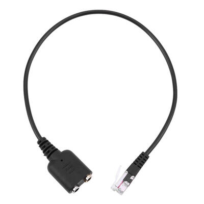 

1pc Dual 35mm Audio Jack Female to Male RJ9 Plug Adapter Convertor Cable