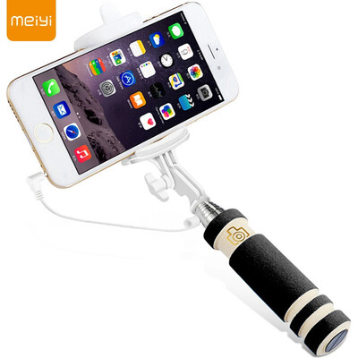

MEIYI S1 Extendable Wired Self Selfie Stick Monopod Cable Holder for iPhone 6s 6 5s 5 se for Android Phone 422 Above