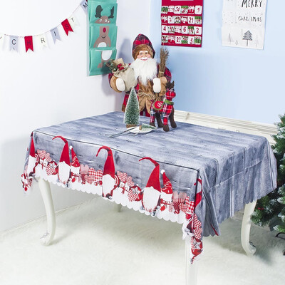 

Gobestart Christmas Cartoon Polyester Tablecloth Washable 150180cm Christmas Tablecloth