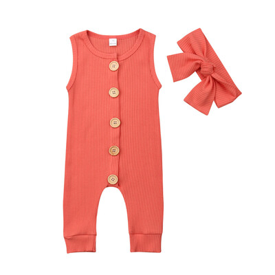 

Newborn Kids Baby Girls Boys Pure Color Long Romper Jumpsuit Playsuit Clothes