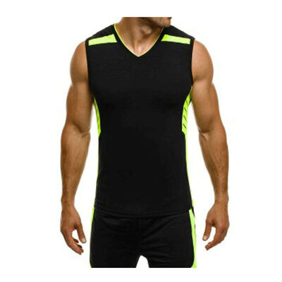 

Men Summer Sleeveless Casual Cotton Gym Sports Slim Fit Vest Tank Top T-Shirt