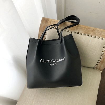 

Summer large capacity ins bucket bag female 2019 new wave Korean version of the wild shoulder fashion letter handbag