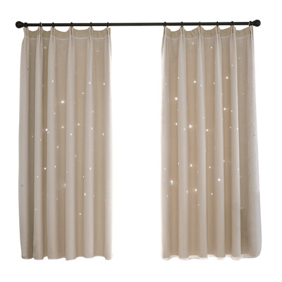 

Hollowed Out Star Shading Window Blackout Curtain Drapes Purdah for Living Room Princess Children Room Baby Kids Room Curtain