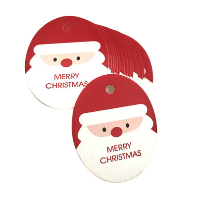 

Tailored 50Pcs Santa Claus Christmas Tag Candy Bag Decoration Gift Hang Tags