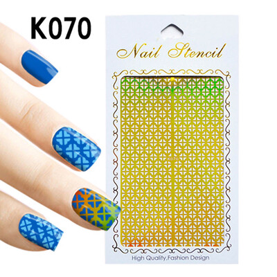 

Toponeto 1Pc Irregular Hollow Nail Art Vinyls Stencil Stickers Manicure