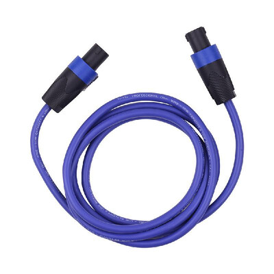 

12AWG Stage Mixer Cables Audio Amplifier Cord Speaker Connector Male to Male Four Core Oxygen Free Copper Conductor NL4FC Blue 10m