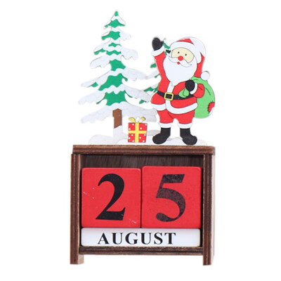 

Wood Calendar Creative Fashion Wood Christmas Santa Claus Advent Calendar Childrens Gift Table Decoration Ornament