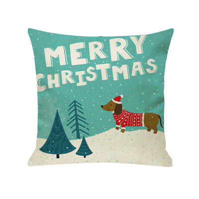 

Toponeto New Christmas Cotton Linen Pillow Case Sofa Cushion Cover Home Decor