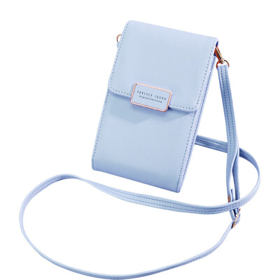 

Fashion Women Solid Color Flap Faux Leather Crossbody Shoulder Bag Phone Holder